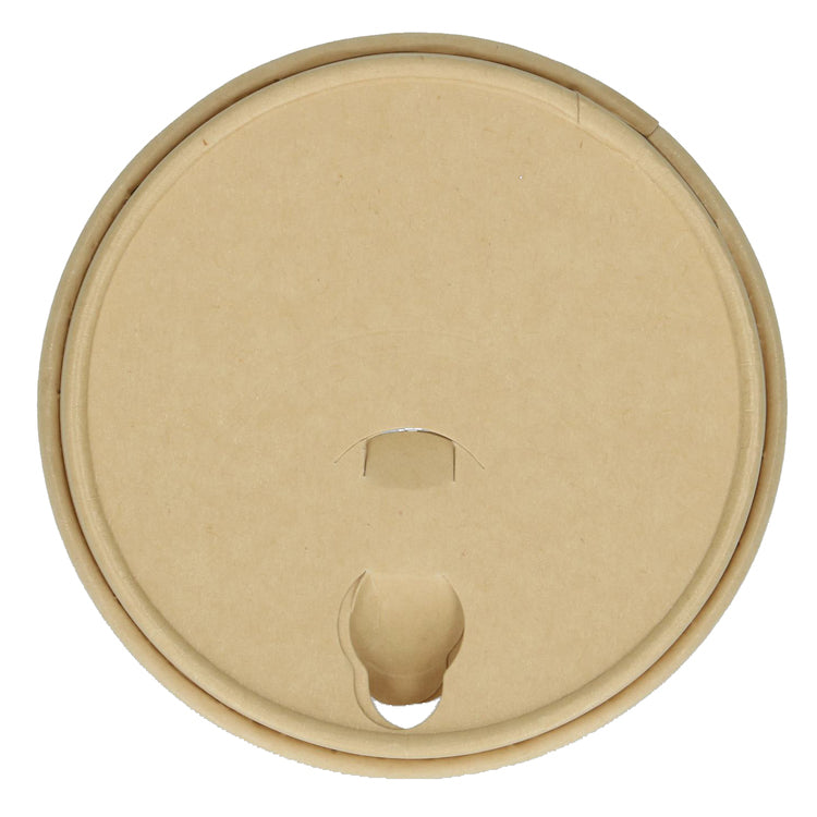 Deckel Kaffeebecher VERIVE Pack à 50 Stk. Bambus, WC D 80mm, braun, mit Trinkloc