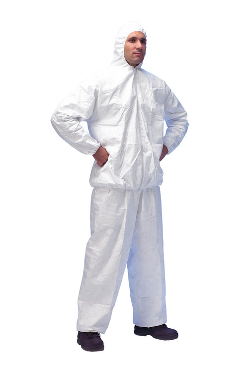 Tyvek 500 Jacke Modell M mit Kapuze, Reissverschluss Gummizug an Armabschlüssen