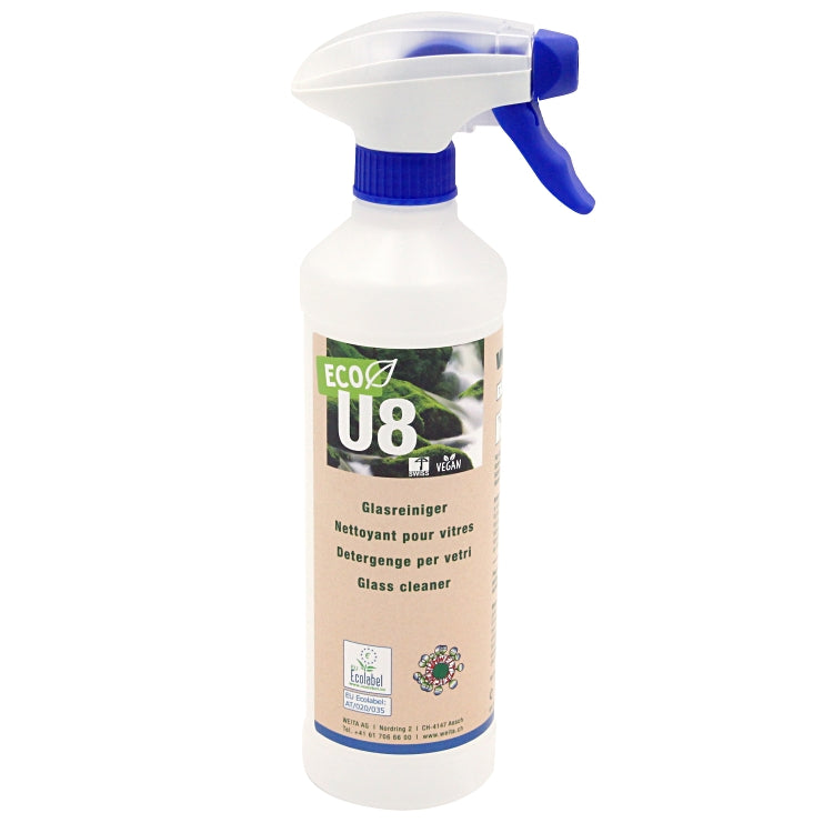 U8 ECO Glasreiniger 500ml Flasche à 500ml Leerflasche