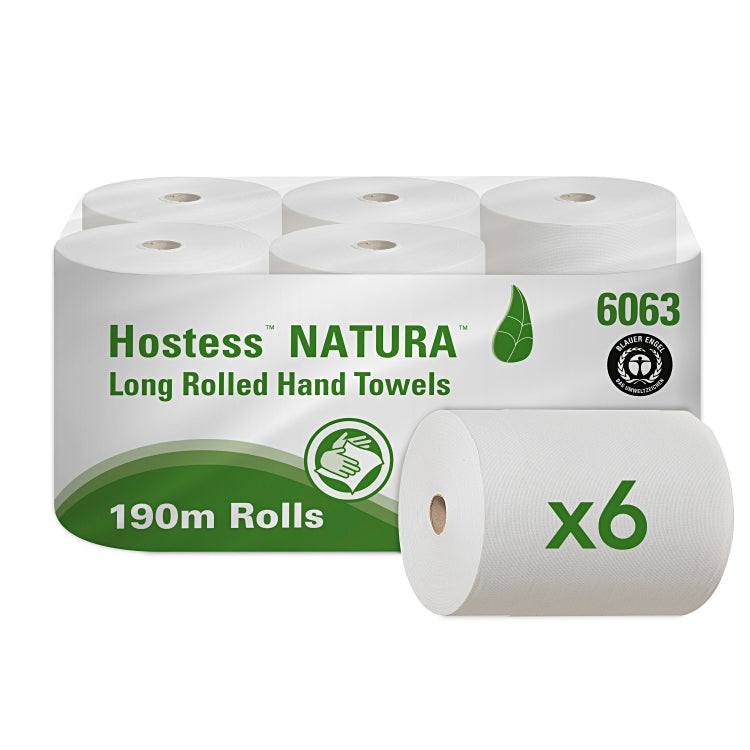 Rollenhandtücher Standard Hostess, Sack à 6 Rollen 20 cm x 190 m 20 cm DM 1-lag