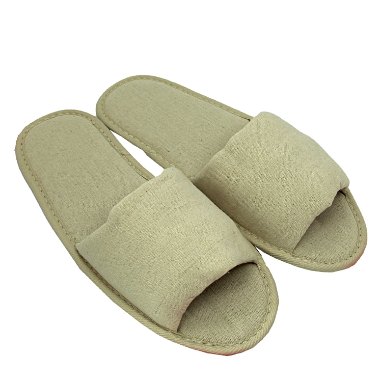 Slipper Eco 29cm beige offen, Karton à 100 Paar hellbeiges Leinen, Leinensohle