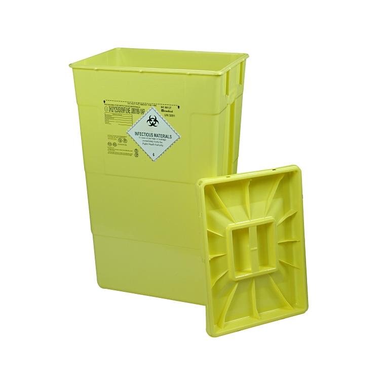 Entsorgungscont.SC 60L M MONO, gelber Deckel, für Krankenhausabfälle