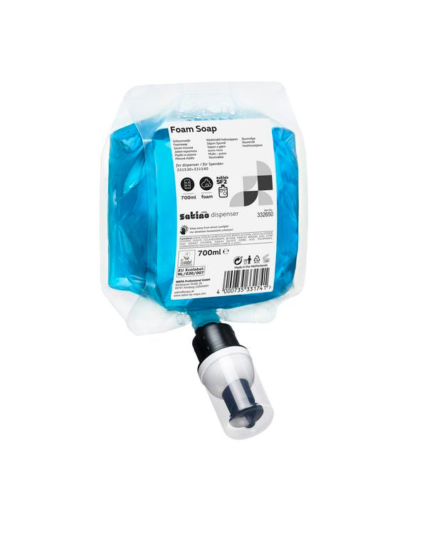 Schaumseife Satino 500ml SF2 Karton à 6 Kartuschen à 500ml Blau