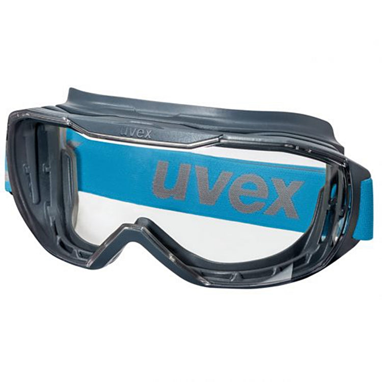 Uvex MegasonicVollschutzbrille PC, blau/klar, anti-fog anti-kratz, chemik.bestän