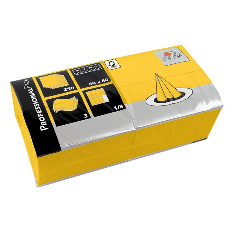 Servietten Fasana div. Farben Pack à 250 Stück 40x40cm,1/8 Kopffalz 3 lag