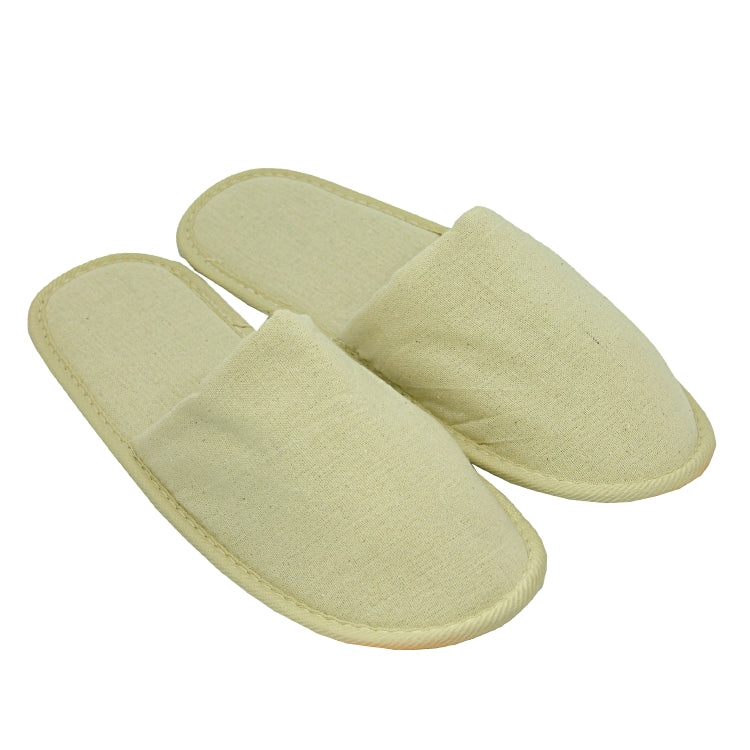 Slipper Eco 31cm beige geschlossen, Karton à 100 Paar hellbeiges Leinen, Leinens