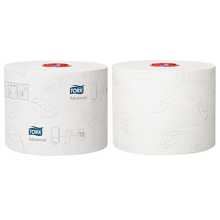 Toilettenpapier Tork Advanced Compact T6,Krt.à 27 Rll.à100 m weiss, 2 lag. Tissu
