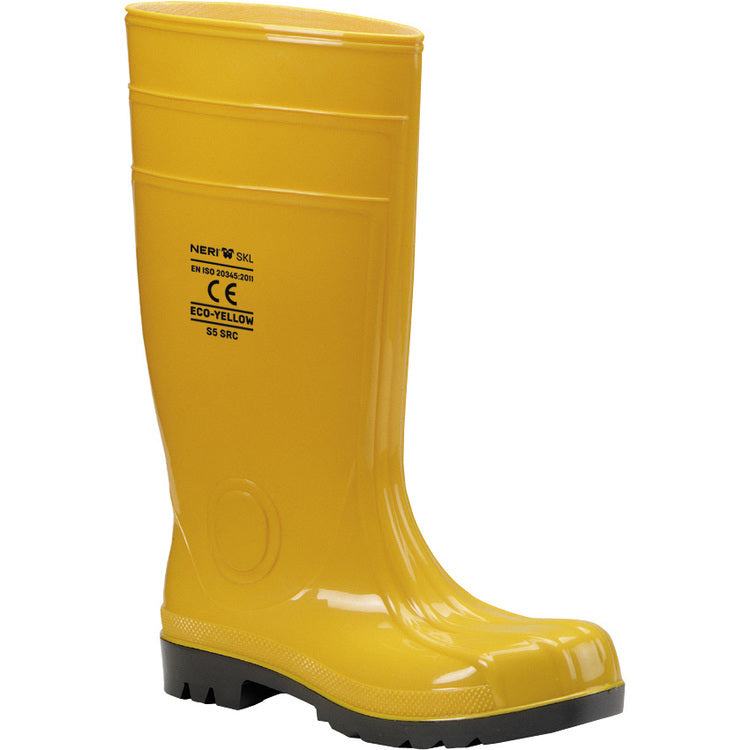 NERI ECO-YELLOW S5, Gr.40-45 Sicherheitsstiefel, gelb PVC, Nitrilkautschuk