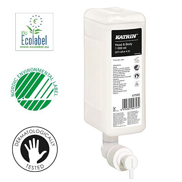 Duschgel/Shampoo KATRIN 1000ml Patrone Pumpe integr,Spender 722328/29