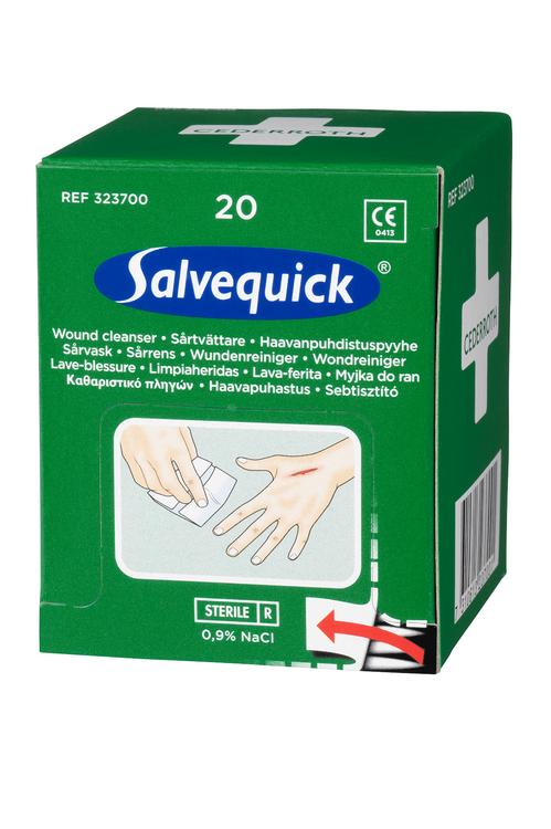 Salvequick Wundreiniger Disp. 20 Stück Einzelverpackt