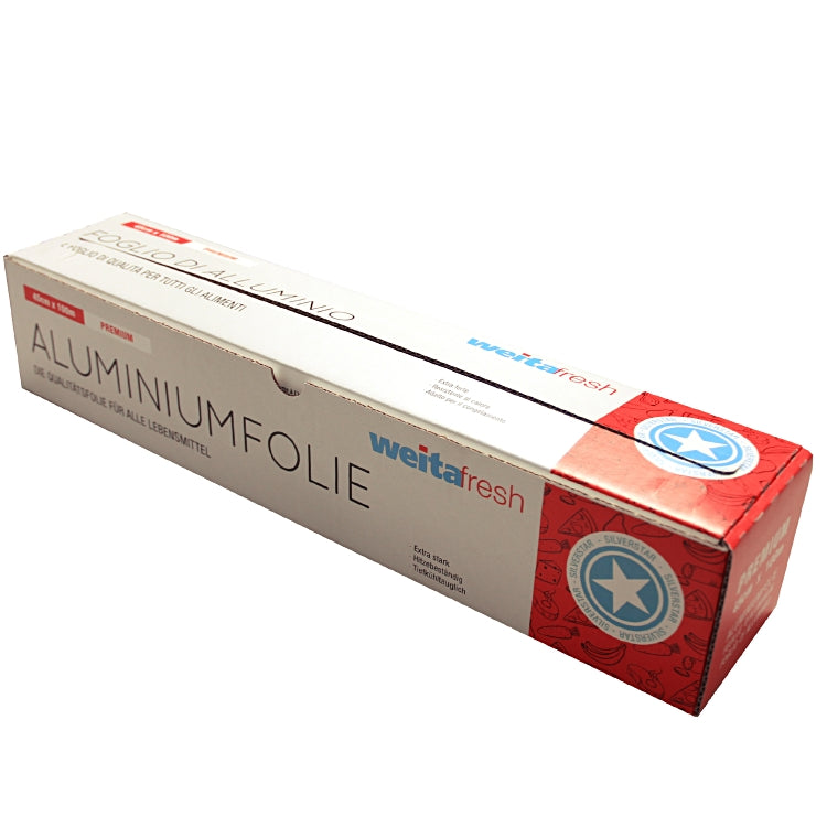 Alufolie  45cm SILVERSTAR Cutterbox à 45cm x 100 m 15 my