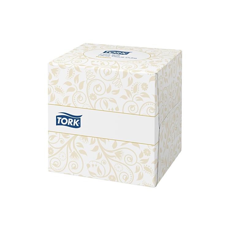 Kosmetiktuch Würfel Tork extra weich, Krt à 30 Box à 100 Stk 2-lag,Tissue,hochwe