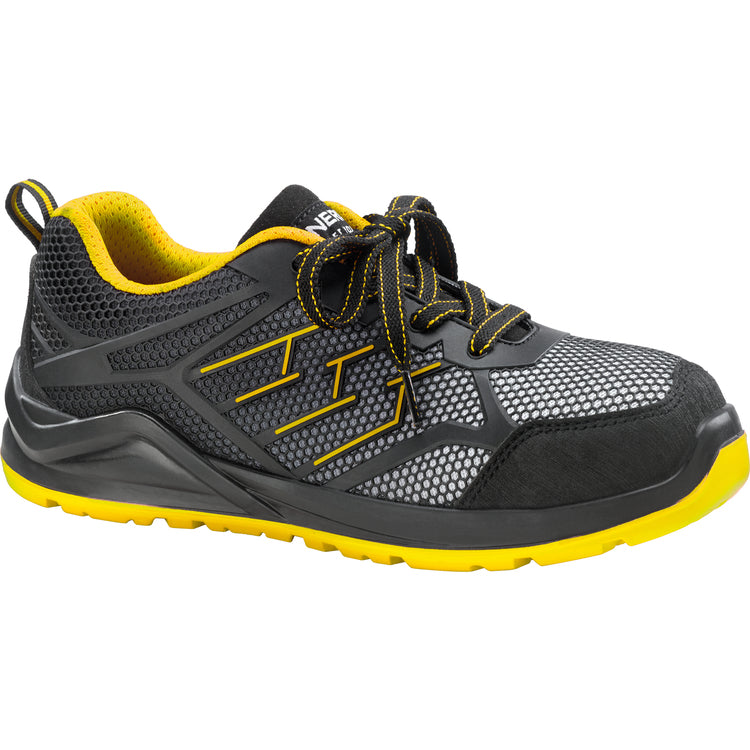 NERI FUEGO S1PS, Gr. 40-45 Halbschuh, schwarz, gelb Mikrofaser, PU