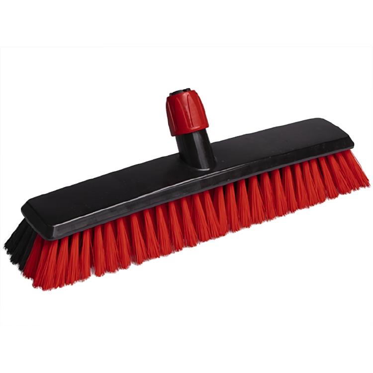 Bodenwischer "Heavy Duty" mit dual Effekt schwarz/rot 40cm Rosshaar/Polyester