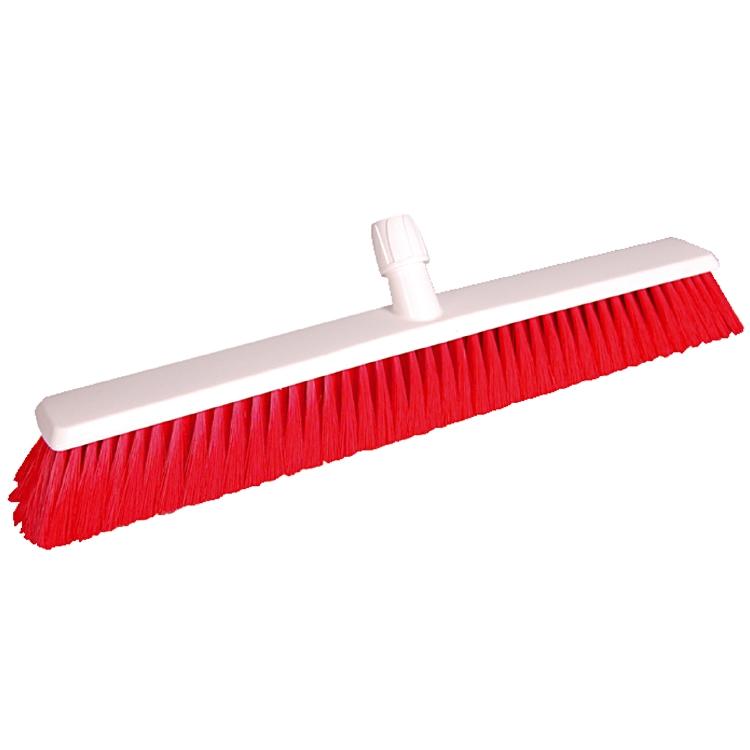 Hygienebesen 60cm, rot Körper: PP weiss, Besatz: Polyester 0.25 mm (weich)