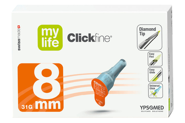 Pen-Nadeln 31G x 8mm Dispenser à 100 Stk, steril mylife Clickfine