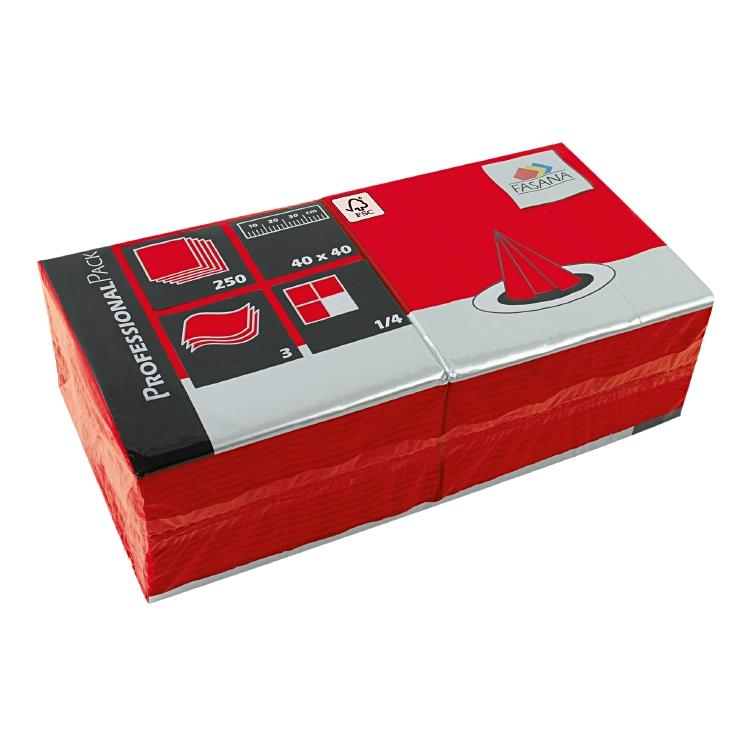 Servietten Fasana div. Farben Pack à 250 Stück 40 x 40 cm, 1/4 Falz 3 lag
