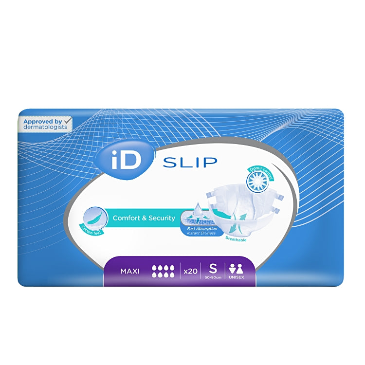 iD Slip Maxi S 20 Stk / Beutel Violet 2300ml Taillienumfang 50-90 cm