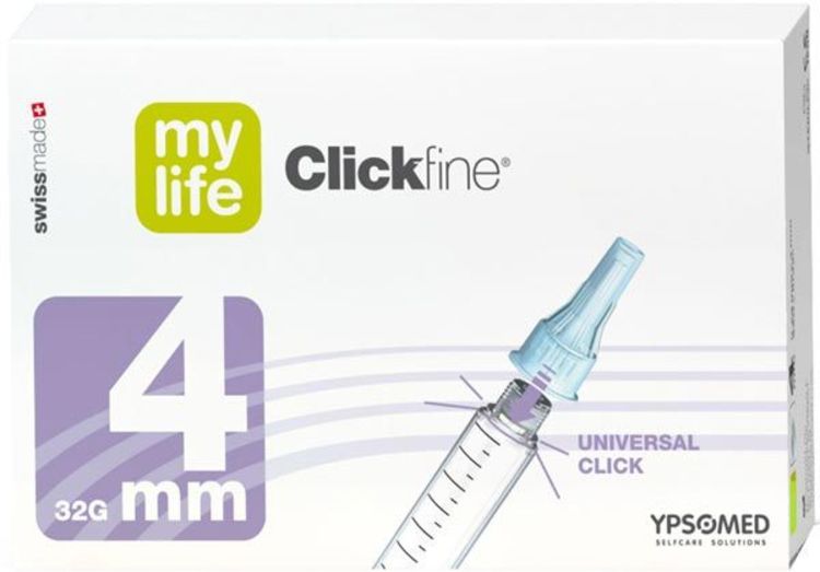 Pen-Nadeln 32G x 4mm Dispenser à 100 Stk, steril mylife Clickfine