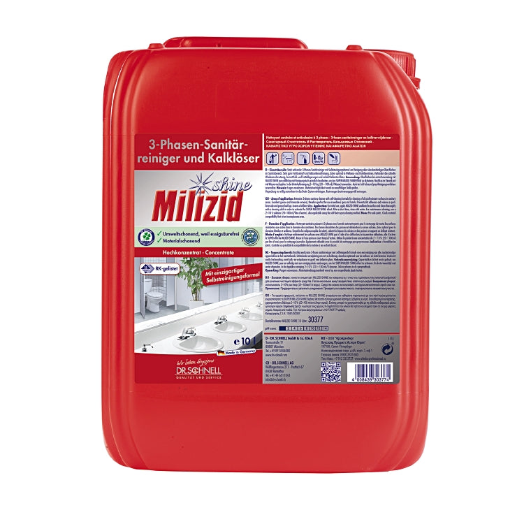 Milizid Shine 10L Kanister à 10L 3-Phasen-Sanitärreiniger