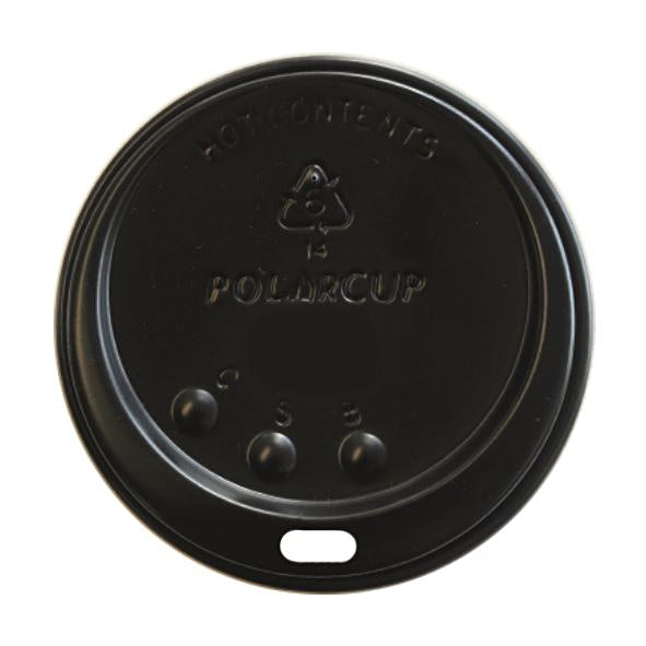 Deckel DOM D90mm schwarz PP Karton à 10 x 100 = 1000 Stück Langloch 11x4.5mm