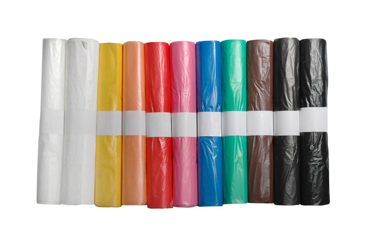 Wäschesack violett 25my Rolle  à 20 Stk 25my, HDPE, 400/200 x 1200 mm