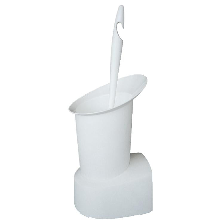 WC-Garnitur für Wandhalterung "19er Form", WC-Besen ohne Randreiniger, weiss, PP