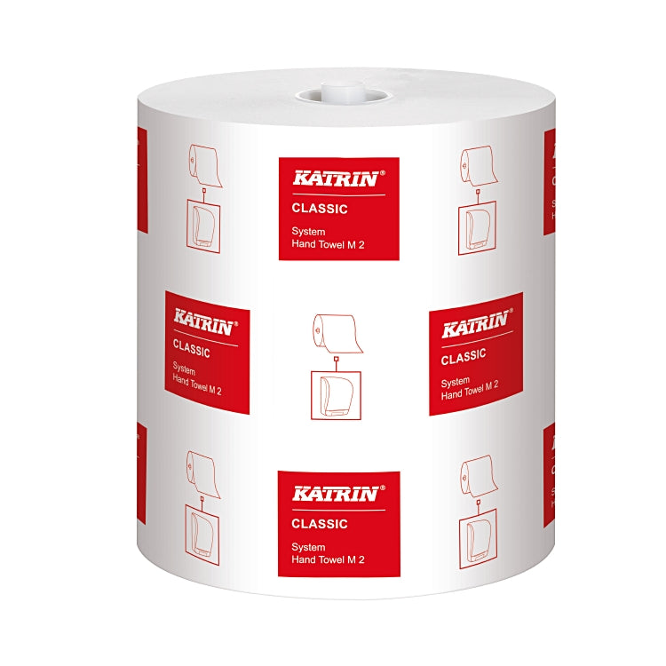 Rollenhandtuch Katrin Classic M2, Karton à 6 Rollen à 160m weiss, 21cm, 2 lagig