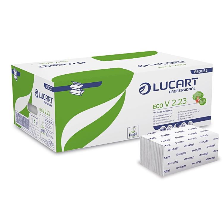 Papierhandtücher Eco V weiss Karton à 20 x 190 = 3800 Stück 23x21cm,2-lag,recycl