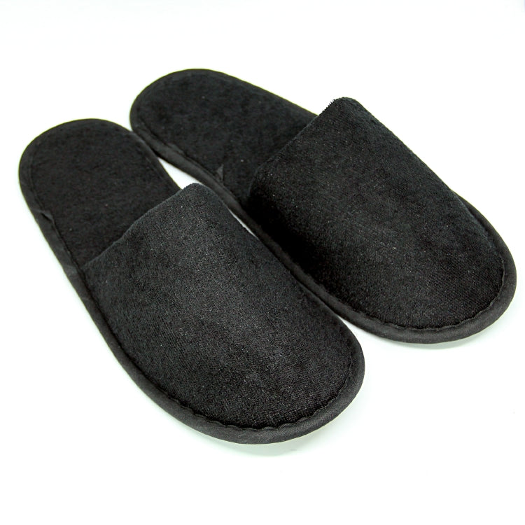 Slipper Standard 29cm schwarz Karton à 100 Paar, geschlossen 220gsm Frottee, Ant