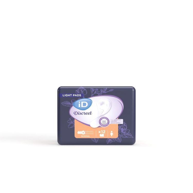 iD Discreet Light Normal Beutel à 12 Stk, orange, 320ml Pads, 270x100mm