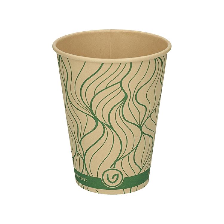 Kaffeebecher VERIVE 3dl/12oz Pack à 50 Stk. Bambus D90/60mm, H112mm, braun/grün