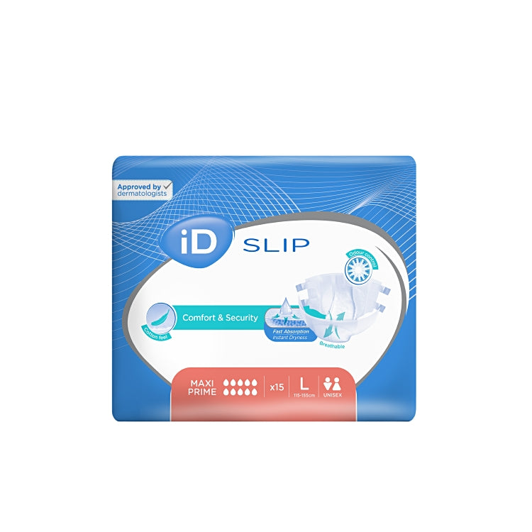 iD Slip Maxi Prime L 15 Stk / Beutel, 4880 ml Taillienumfang 115-155 cm