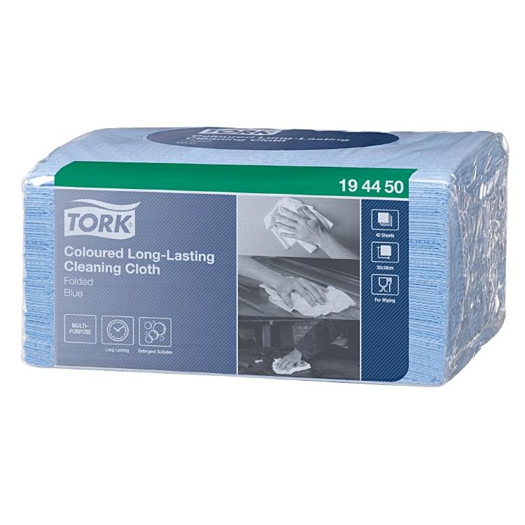 Tork Langlebige Farbige Reini- gungstücher,8 Btl à 40 Tücher Vliess,1-lagig,38x3