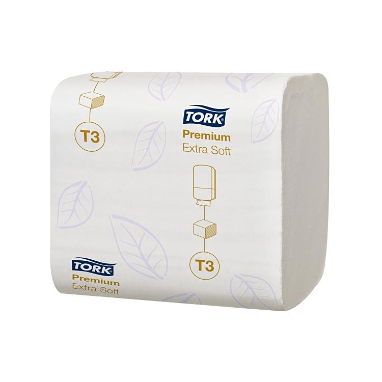 Toilettenpapier Tork T3 Einzelblatt, Krt à 30 Bund à 252 Blatt, 2 lagig, weiss