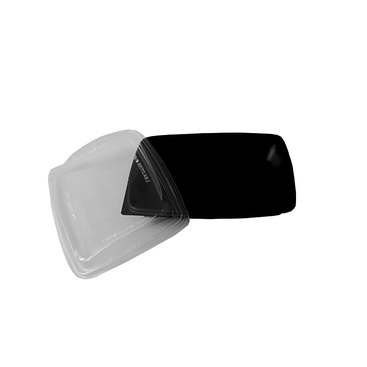 Verpackungsschale 950ml Pack à 30 Stk, PP, mit Deckel 232x172x356mm, schwarz/tra