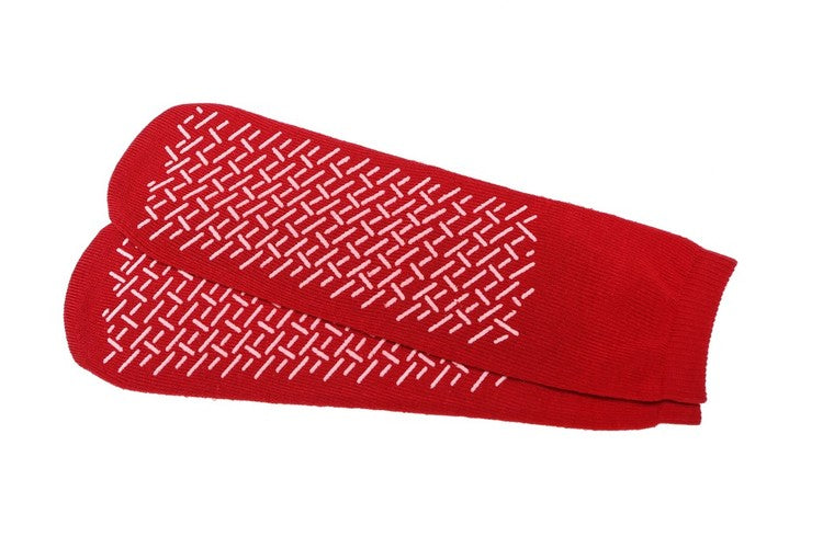 Antirutsch-Socken Gr. Univ. Karton à 50 Paar doppelseitige Noppen, rot