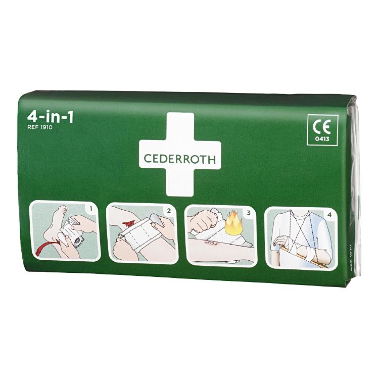 Blutstiller 4-in-1 Kompress 14 x 23cm 2 x Bandage 10cm x 3m