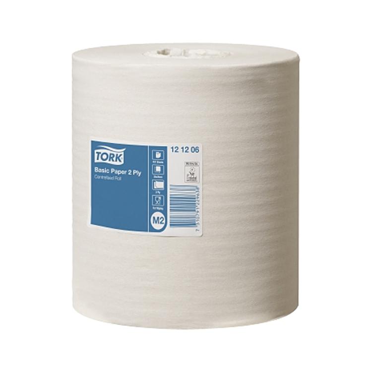 Wischtuchrolle Tork Univ. 320, Karton à 6 Rollen,2-lag weiss,perf.Innenabrollung