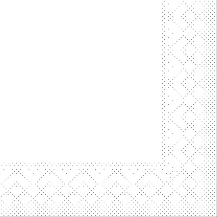 Serviette BASIC WEISS Pack à 150 Stück 24x24cm 1/4 Falz Tissue 3 lag
