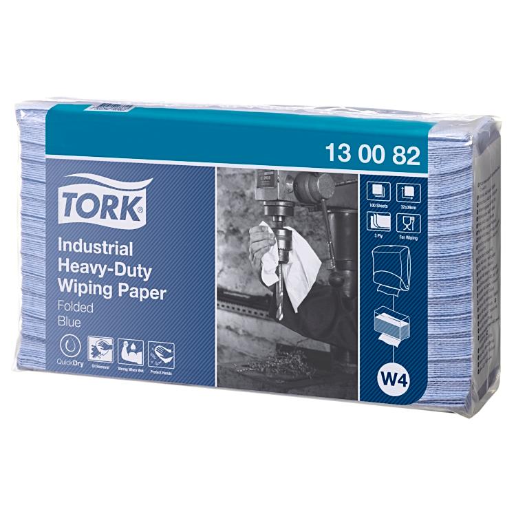 Tork Industrie Wischtücher W4 Krt. à500 Stl,3-lagig,blau,TAD 38 x 10.7 x 22cm