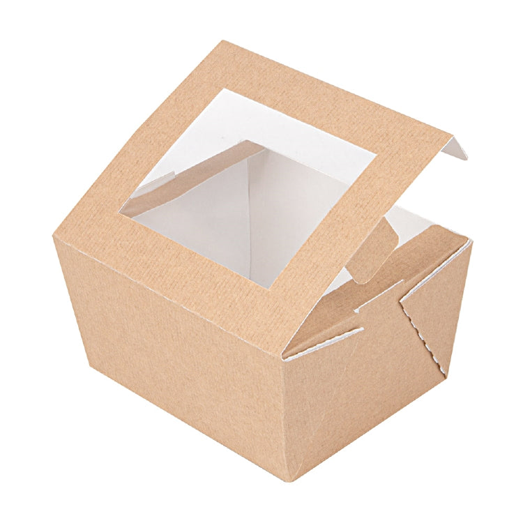 Lunchbox m. Sichtfenster 780ml Pack à 50 Stück, Sichtfenster natur braun, 112x90