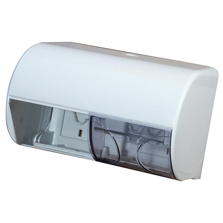 Toilettenpapierspender weiss für 2 Rollen Kunststoff 150x150x260mm