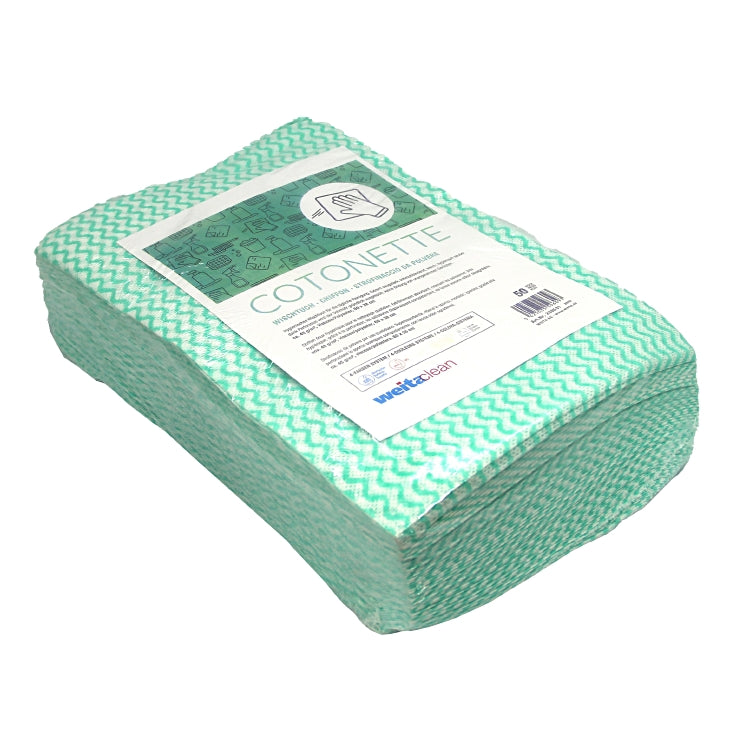 Cotonette grün 38 x 60 cm Beutel à 50 Stk 55%zell/45%Polyester 1/4 Fold