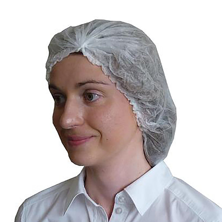 Hauben Klipp PP 15gm2 Karton à 200 Stk, weiss 48x44.5cm, latexfrei