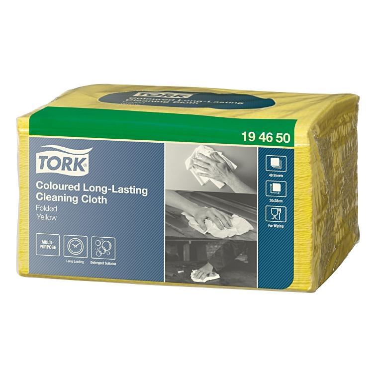 Tork Langlebige Farbige Reini- gungstücher,8 Btl à 40 Tücher Vliess,1-lagig,38x3