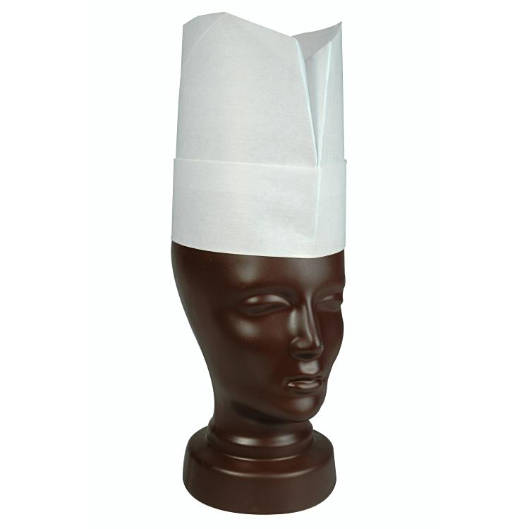 Kochmütze Robin Hood 2 Large 50 Stk./Dispenser, 100% Viscose weiss, 60gr/m2