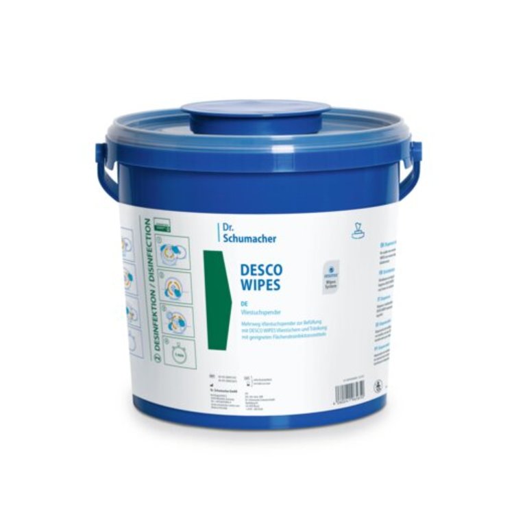Desco Wipes Eimer gross leer blau, für Tücher 00-915- RD10006-01, ca. 5 Liter
