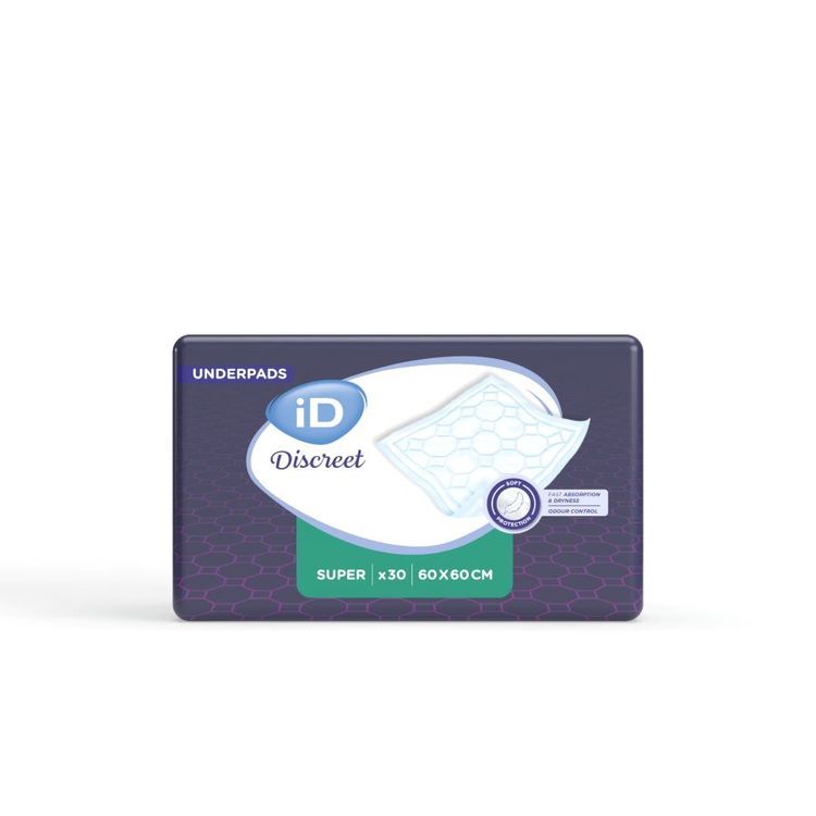iD Discreet Super 60x60cm Beutel à 30 Stk, grün, 935ml Underpads