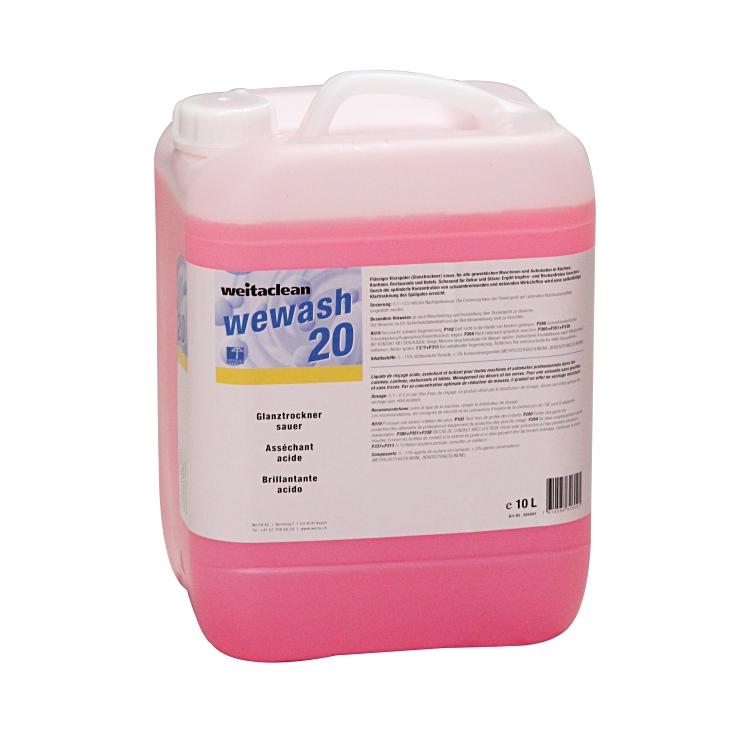 Wewash 20 10L Kanister à 10 Liter Glanztrockner sauer